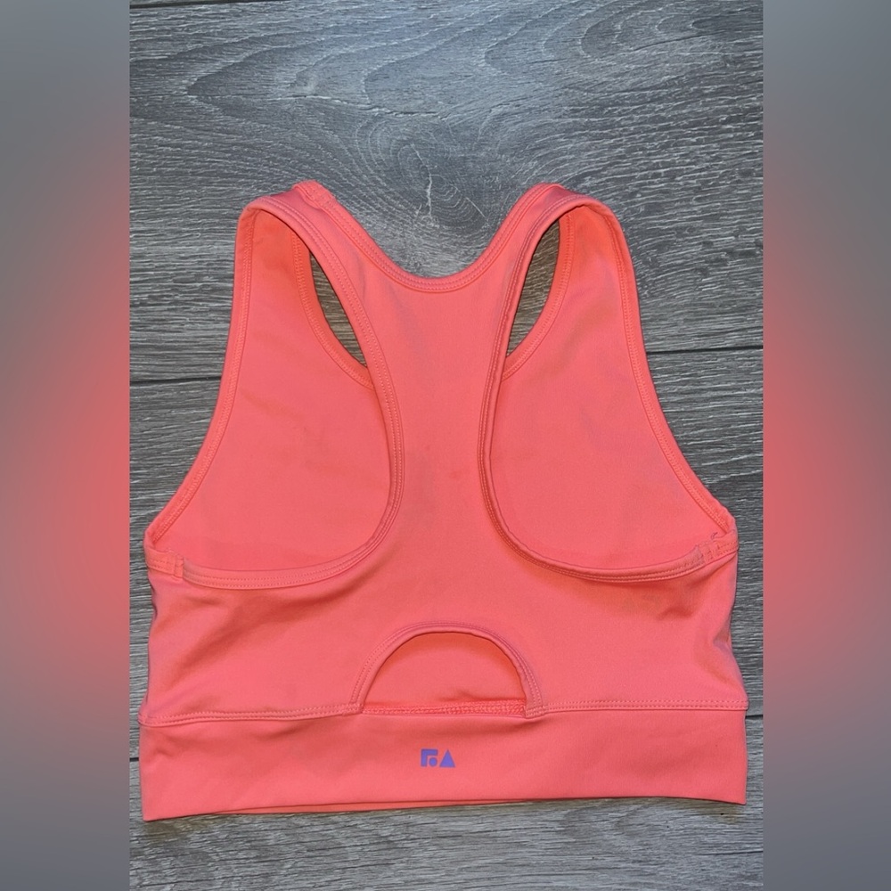 Free Assembly Size Large 10/12 Sports Bra Coral Pink Athletic Stretch Comfy EUC